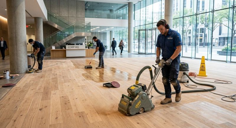 Our team working on Wood Floor Service projects in Henderson, NV