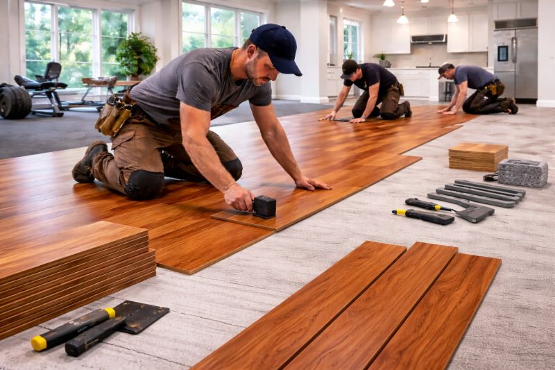 Cherry Floor Installation in Henderson, NV