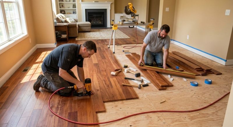 Cherry Floor Installation in North Las Vegas, NV