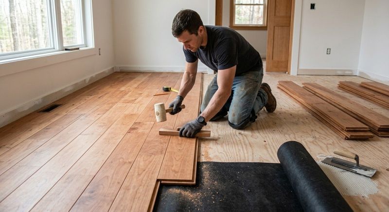 Cherry Floor Installation in North Las Vegas, NV