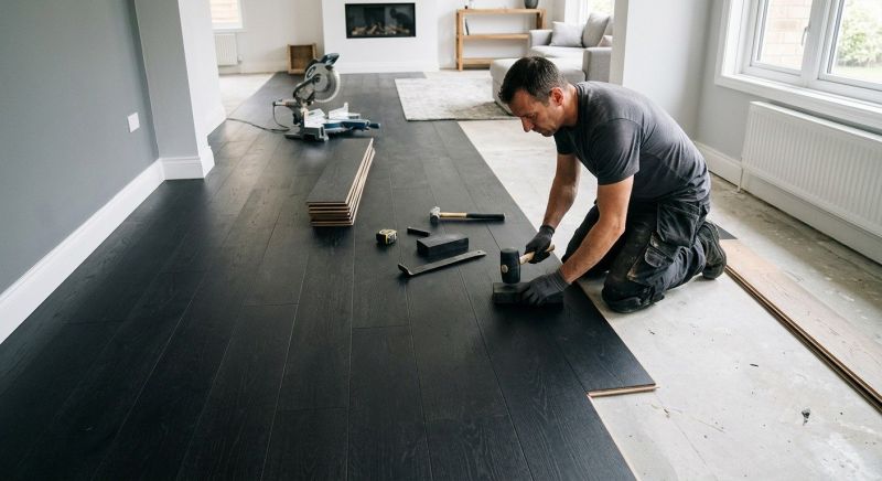 Dark Wood Floor Installation in Henderson, NV